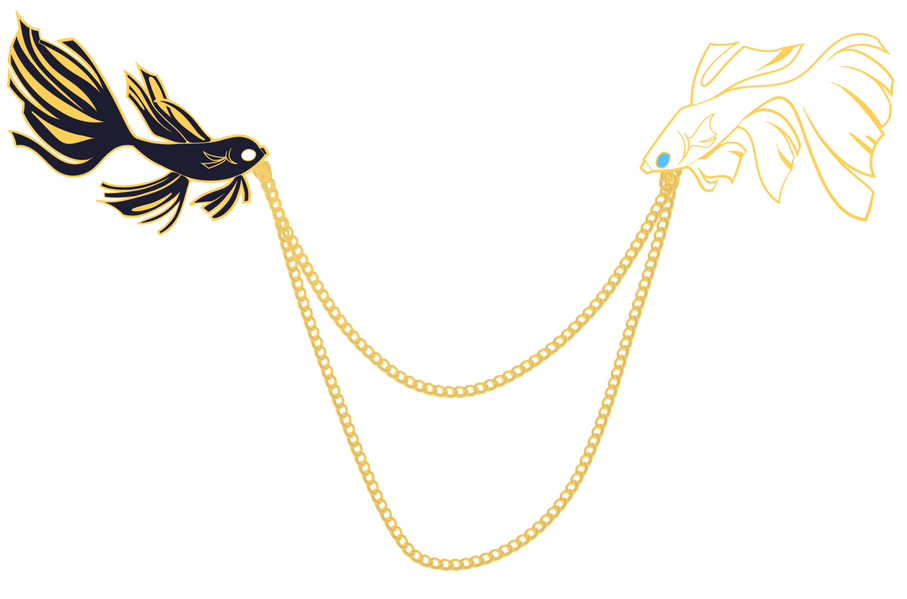 Fighting Fish Pins