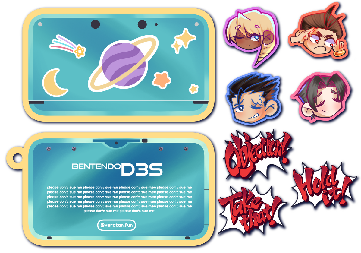 Ace Attorney Hinged Shaker Back